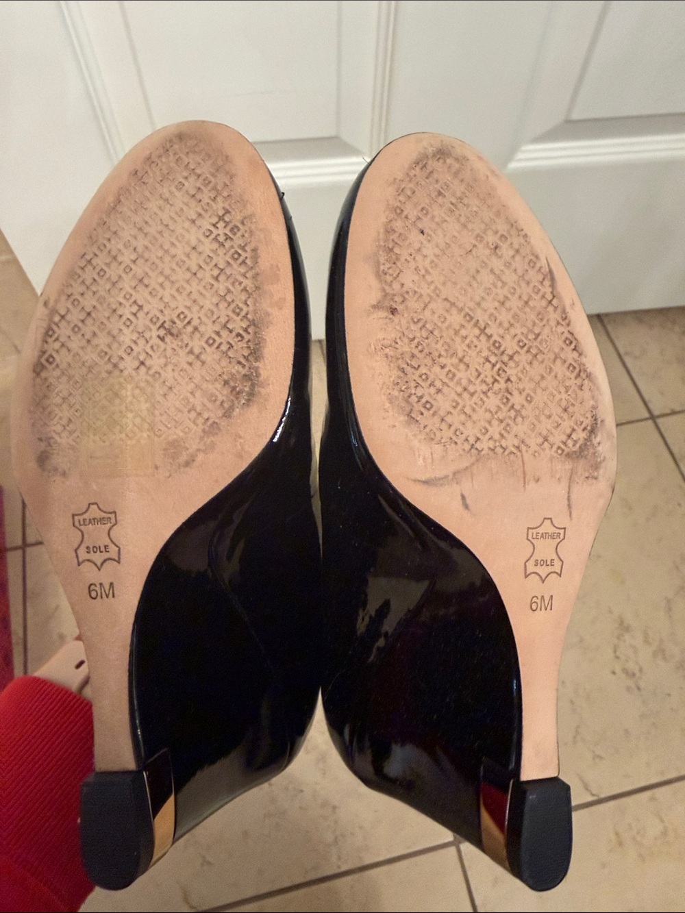 Tory Burch Black Astoria 90mm Wedge - Soft Patent Calf - Picture 4 of 5
